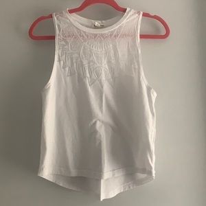 billabong light cream tank with detailed halter